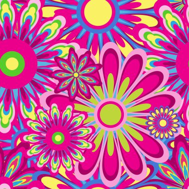 Flower seamless pattern clipart