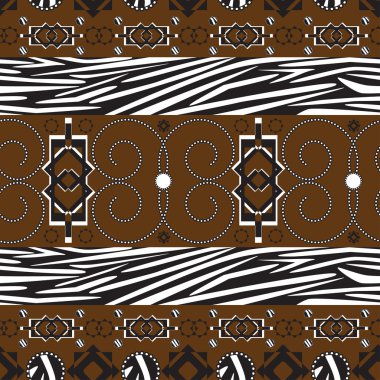 Africa stile ornament background clipart