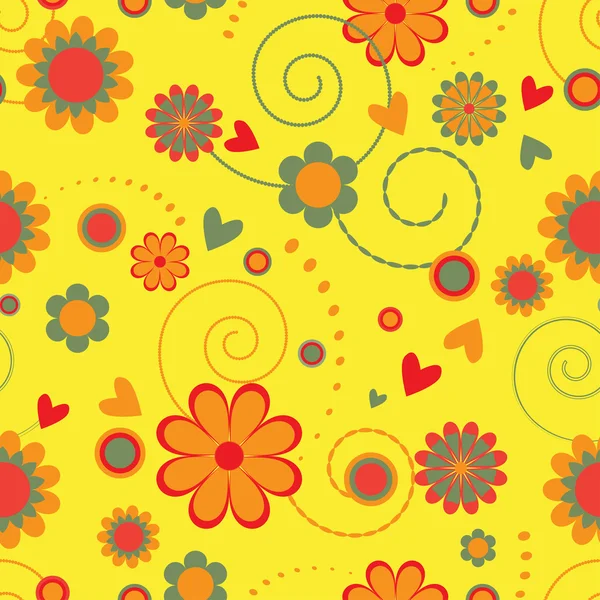 Blume nahtlosen Hintergrund — Stockvektor