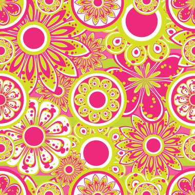 Flower pattern seamless clipart