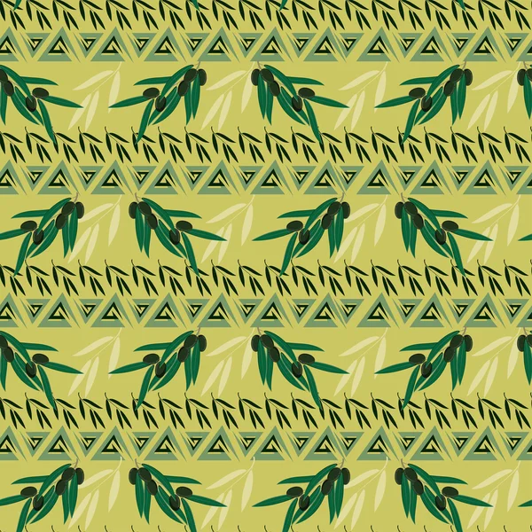 Fond d'olive sans couture — Image vectorielle