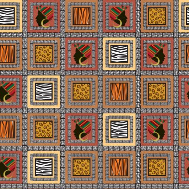 African motives background clipart