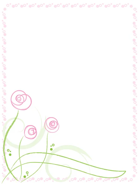 Carte de voeux avec motif floral abstrait — Image vectorielle