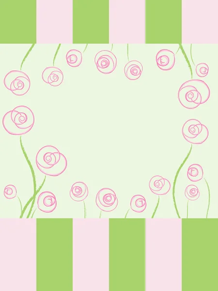 Вітальна листівка з трояндами — стоковий вектор