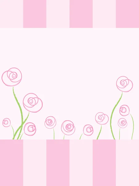 Cartão de saudação com rosas —  Vetores de Stock
