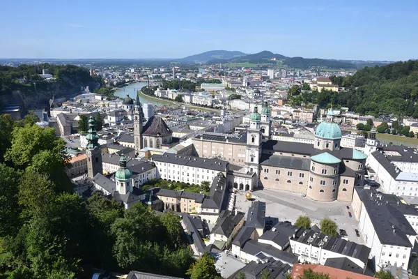 Panorámás kilátás Salzburgra — Stock Fotó