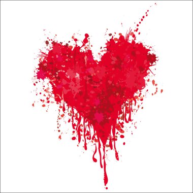 Heart with blood clipart