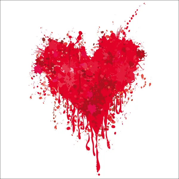 有血的心脏 — 图库矢量图片