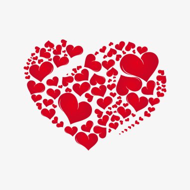 Abstract red heart clipart