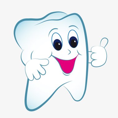 Cartoon tooth vector clipart