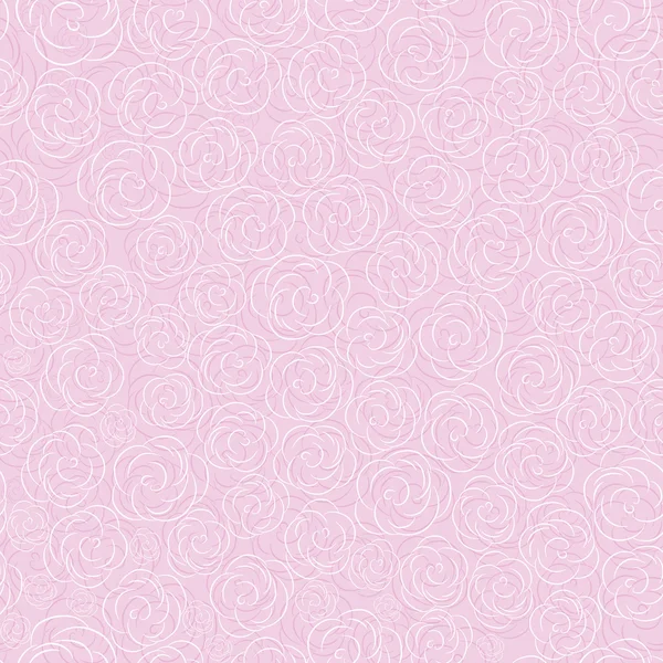 ピンク ベクター シームレスなバラの花の背景パターン — ストックベクタ