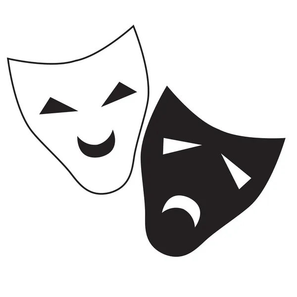 Vektorové divadelní masky — Stockový vektor