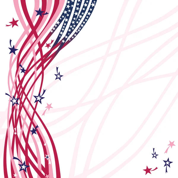 Флаг "Векторные патриотические звезды" США на фоне полос — стоковый вектор