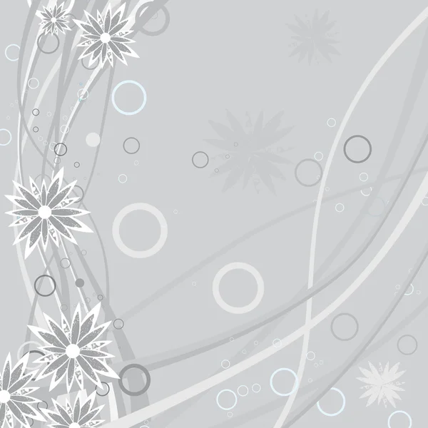 Grunge 花卉与花卉背景 — 图库矢量图片