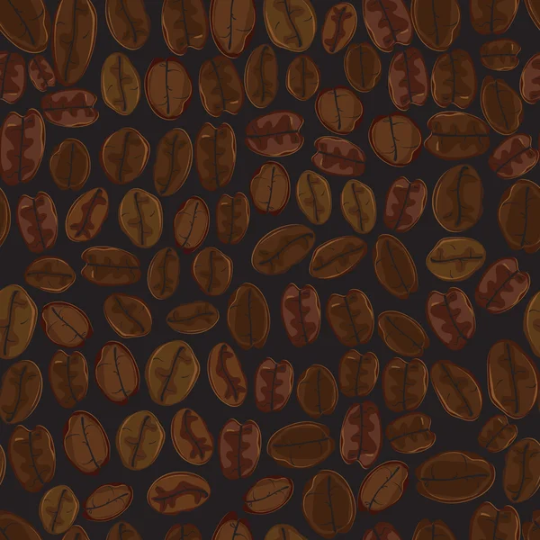 Seamless coffee beans. — Stock Vector