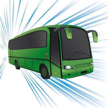 Green bus. clipart