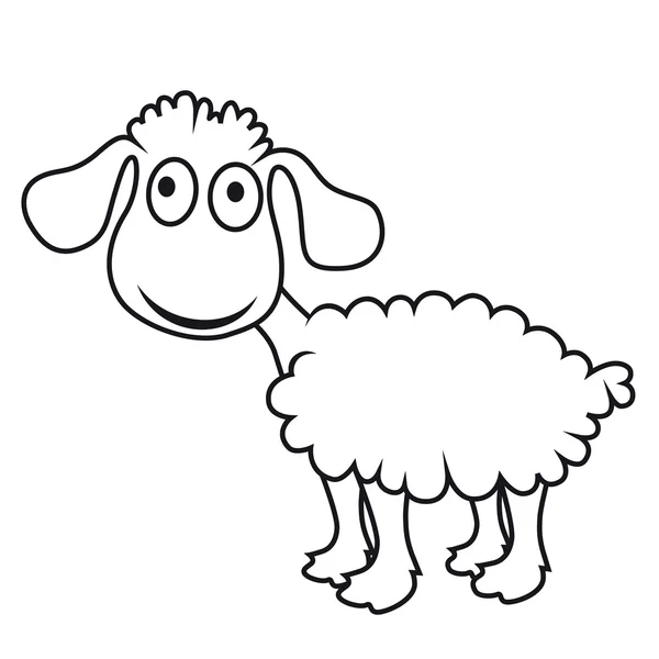 Cartoon schapen, vector lam — Stockvector