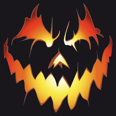 Halloween background. Scary pumpkin. clipart