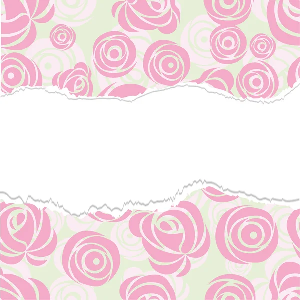 Torn rose background. — Stock Vector