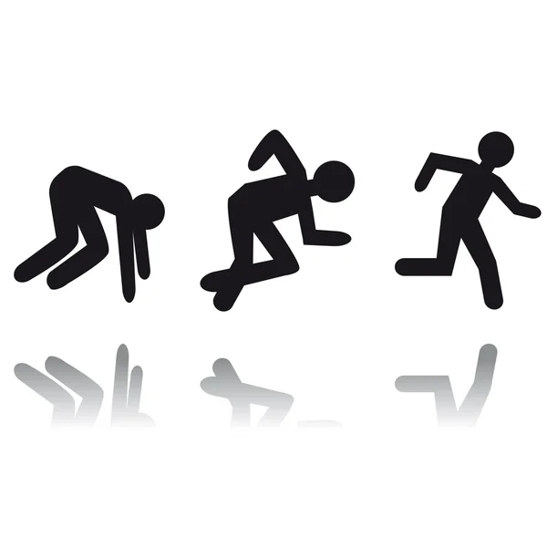 Icono del Hombre Corriendo. — Archivo Imágenes Vectoriales