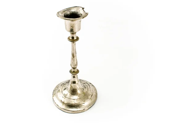 Antique silver classic candlestick — Stock Photo, Image