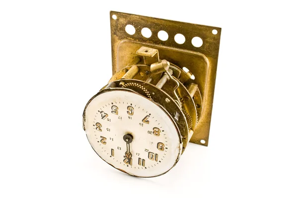 À l'intérieur de l'ancienne horloge vintage - mécanisme — Photo