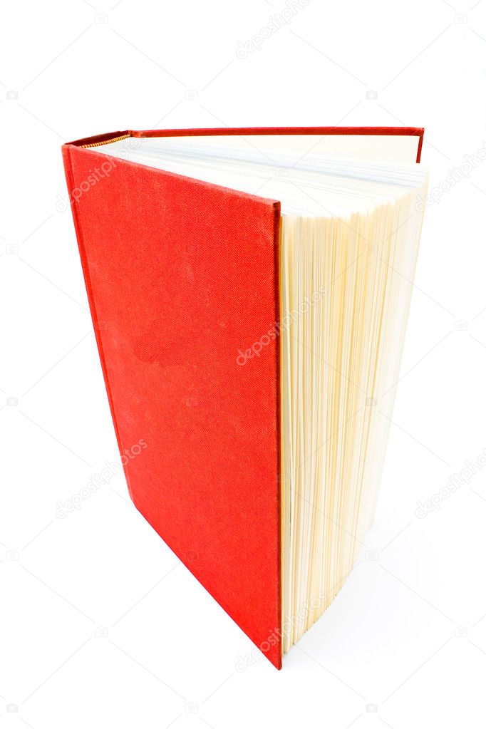 Red hardcover open book
