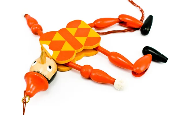 Lying Pinnochio mechanical toy — Stock Photo, Image