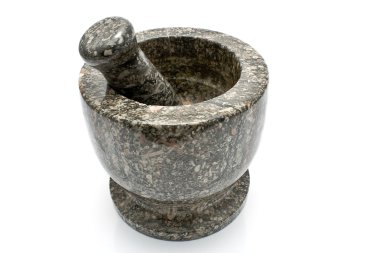 Granite mortar and pestle clipart