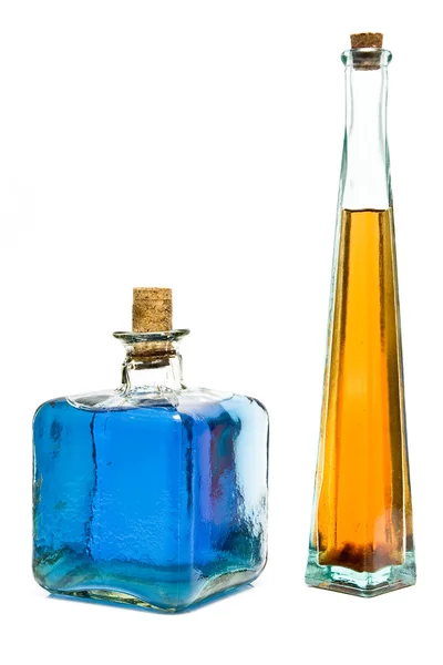 Дві пляшки - як Дон Кіхот і епітетами — стокове фото