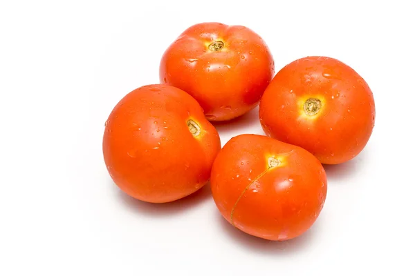 Dört taze domates — Stok fotoğraf