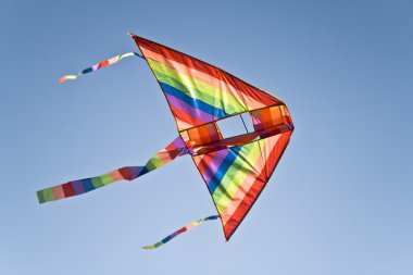 Kite flying clipart