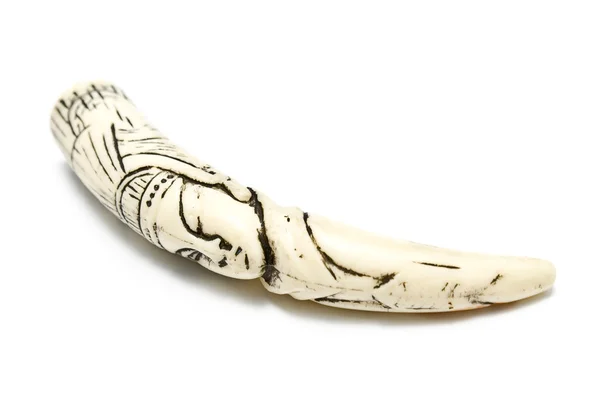 Tusk de marfim esculpido — Fotografia de Stock