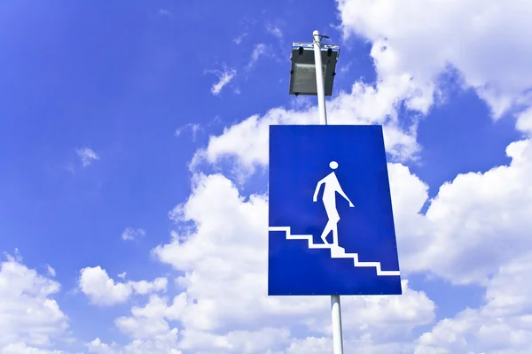 Bilgi işareti gösteren merdiven — Stok fotoğraf