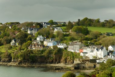 Seaside Irish houses clipart