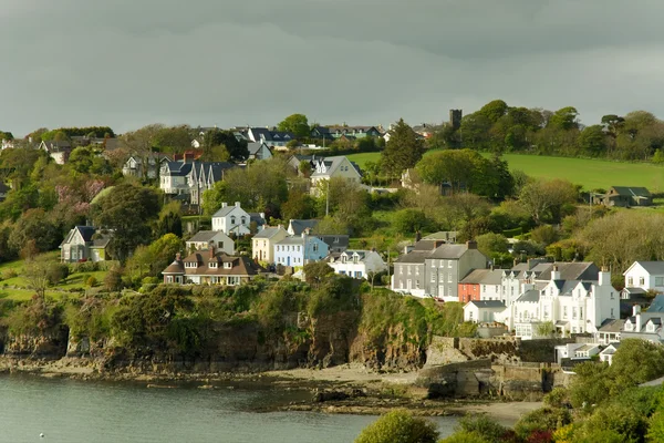 Irische Häuser am Meer — Stockfoto