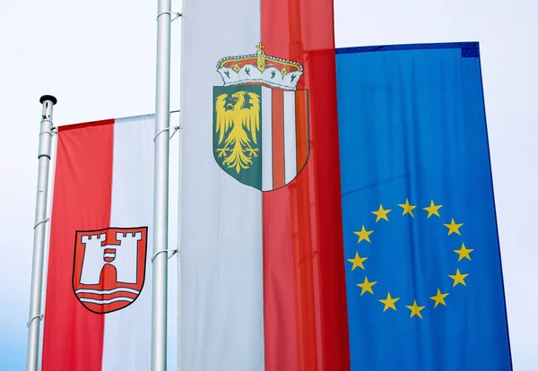 Bandeiras austríacas — Fotografia de Stock