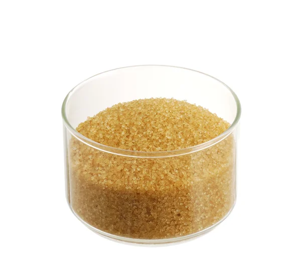 Arany demerara cukrot üvegtál — Stock Fotó