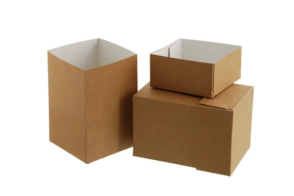 Two simple carton boxes — Stock Photo, Image