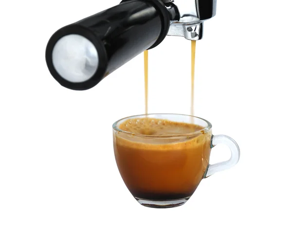 Frisch gebrühter Espresso — Stockfoto