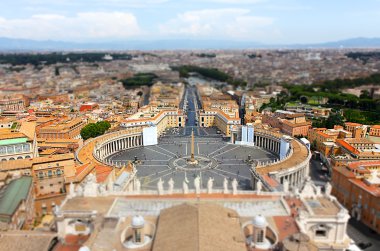 Vatican tilt shift effect clipart