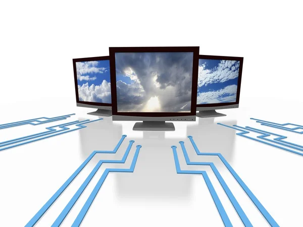 Il cloud computing Immagine Stock