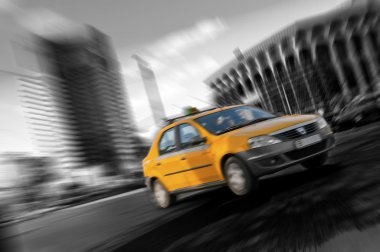 Taxi in Bucharest clipart