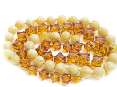 Beautiful amber jewel necklace clipart