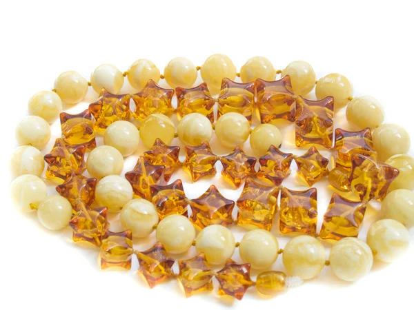 Stock image Beautiful amber jewel necklace