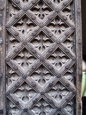 Gothic carved door clipart