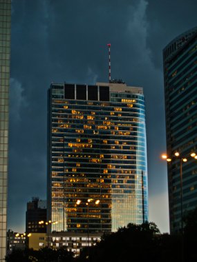 Stormy evening at Warsaw clipart