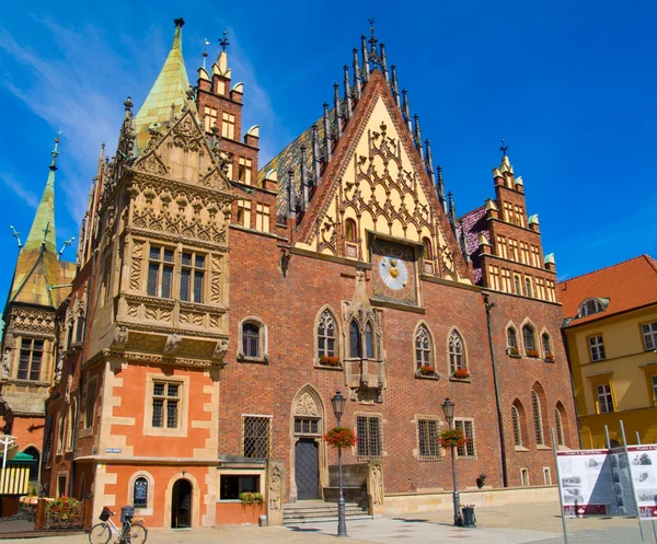 Câmara Municipal de Wroclaw, Polónia — Fotografia de Stock