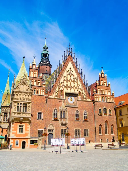 Câmara Municipal de Wroclaw, Polónia — Fotografia de Stock