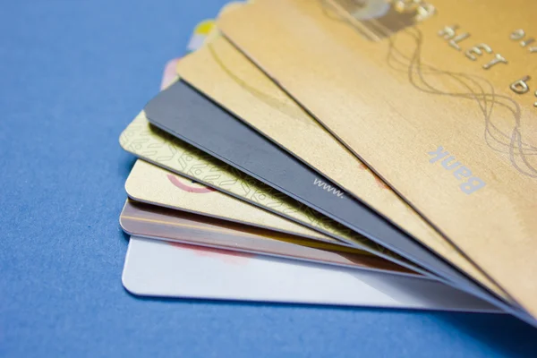 Pile of credit cards — Stock Photo, Image